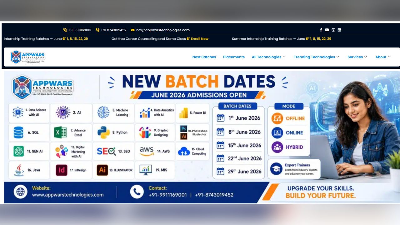 Appwars Technologies: 100+ Students Trained