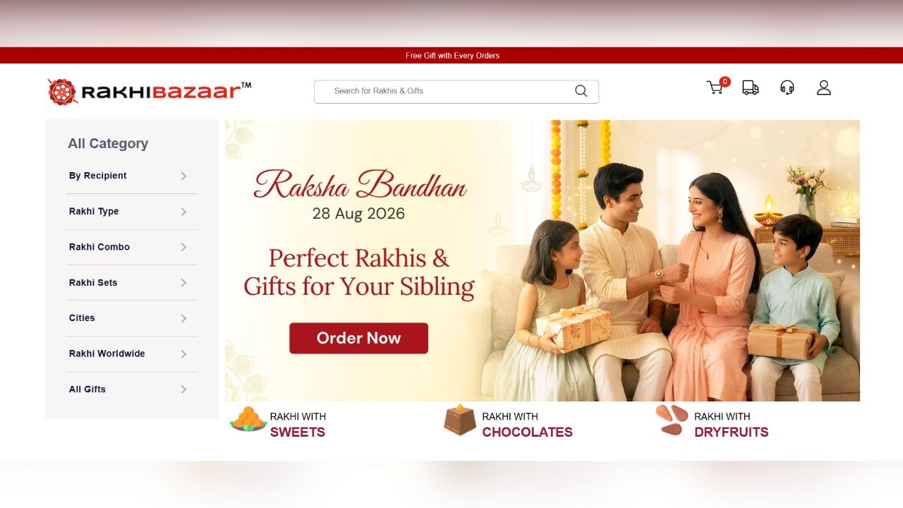 RakhiBazaar: 150% Organic Traffic